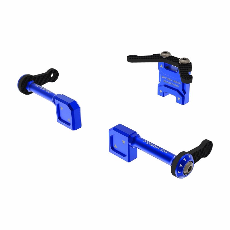 3RACING Auper D6 Aluminum Battery Tray - Blue - SAK-D6813/BU