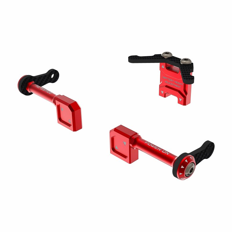 3RACING Auper D6 Aluminum Battery Tray - RED - SAK-D6813/RE