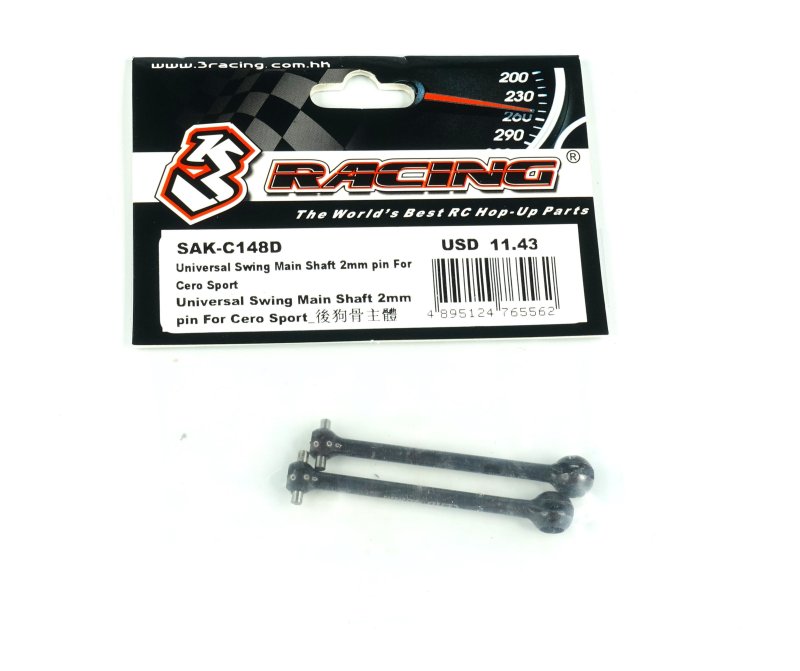 3RACING Cero Sport Universal Swing Main Shaft 2mm Pin - SAK-C148D
