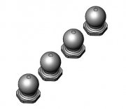 3RACING Cero Suspension Pivot Ball 4.8mm (TI) - SAK-C115