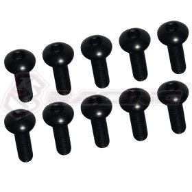 3RACING Sakura Zero M3 x 10 Button Head Hex Socket (10pcs) - TS-SBS310