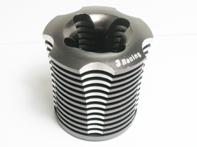 HPI Savage 21 /Savage 25 /Savage X 13 Fin Engine Heatsink -Titanium Color - 3Racing HSA-027/T