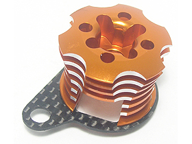 Kyosho Mini Inferno Speed Control Engine Heatsink - Orange/Woven- 3Racing MIF-020/OR/WO