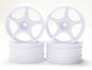 Kyosho Mini Inferno Plastic 5 Spoke Wheel - White Color - 3RACING MIF-052/WI
