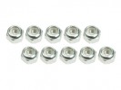 Kyosho Mini-Z MR-015 Mini-Z AWD /MR-01 /MR-02 (MM) /MR-02 (RM) /MR-015 3RACING 2MM ALUMINUM LOCK NUTS (TITANIUM) - 10 PCS - 3RACING 3RAC-N20/SI