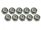 Kyosho Mini-Z MR-015 Mini-Z AWD /MR-01 /MR-02 (MM) /MR-02 (RM) /MR-015 3RACING 2MM ALUMINUM LOCK NUTS (TITANIUM) - 10 PCS - 3RACING 3RAC-N20/TI