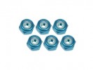 Kyosho Mini-Z MR-015 2mm Aluminum Lock Nuts (10 Pcs) - Light Blue - 3Racing 3RAC-N20/LB/V2