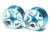 Kyosho Mini-Z MR-02 (MM) /Kyosho Mini-Z MR-02 (RM) /Kyosho Mini-Z MR-015 Aluminum Front Rim 5 Spoke 2 Tones+3.5 Offset - Light Blue Color - 3Racing MR02-FP35/LB