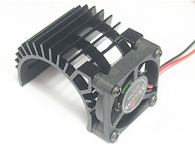 3RACING Motor Heat Sink W/ Fan For 540 Motor (Fan-Shaped) - Black - 3RAC-MHS005/BL