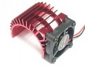 3RACING Motor Heat Sink W/ Fan For 540 Motor (Fan-Shaped) - Red - 3RAC-MHS005/RE