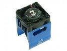 3RACING Motor Heat Sink W/ Fan For 280/300 Motor (High Finger) - Blue - 3RAC-MHS006/BU