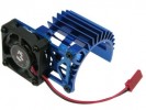 3RACING Extended Motor Heat Sink W/ Fan For 540 Motor (Fan-Shaped) - Blue - 3RAC-MHS008/BU