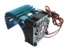 3RACING Engine Heat Sink Motor Heat Sink W/ Fan Ver.2 For 540 Motor (Fan-Shaped) - Light Blue - 3RAC-MHS5/LB/V2