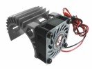 3RACING Engine Heat Sink Motor Heat Sink W/ Fan Ver.2 For 540 Motor (Fan-Shaped) - Titanium - 3RAC-MHS5/TI/V2