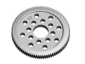 3RACING 64 Pitch Spur Gear 89T - 3RAC-SG6489