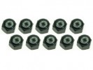 3RACING 3mm Aluminum Lock Nuts (10 Pcs) - Black - 3RAC-N30/BL
