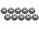 3RACING 4mm Aluminum Flanged Lock Nuts (10 Pcs) - Titanium - 3RAC-NF40/TI
