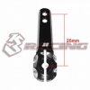 3RACING Futaba Single Arm 3.0mm V2(servo gear hole to ball end hole length:25mm)- Black - 3RAC-H2525/BK