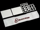 3RACING 185mm PP Side Wings For 1/10 Electric Touring Car - White - 3RAC-WG185/WI