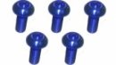 3RACING M3 x 8 AL7075 Button Head Hex Socket - Machine (5 Pcs) Blue - TS-BSM308AL/BU