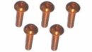 3RACING M3 x 12 AL7075 Button Head Hex Socket - Machine (5 Pcs) Orange - TS-BSM312AL/OR