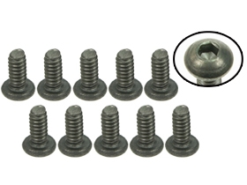 3RACING #4-40 x 1/4 Titanium Button Head Hex Socket - Machine (10 Pcs) - TS-BS4140M