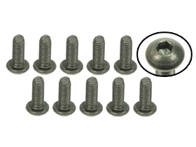 3RACING M3 x 8 Titanium Button Head Hex Socket - Machine (10 Pcs) - TS-BSM308M