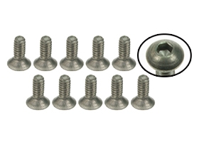 3RACING #4-40 x 5/16 Titanium Flat Head Hex Socket - Machine (10 Pcs) - TS-FS4516M