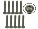 3RACING #4-40 x 3/4 Titanium Button Head Hex Socket - Machine (10 Pcs) - TS-BS4340M