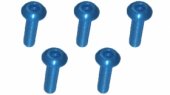 3RACING M3 x 10 AL7075 Button Head Hex Socket - Machine (5 Pcs) Light Blue - TS-BSM310AL/LB