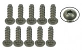 3RACING M3 x 10 Titanium Button Head Hex Socket - Self Tapping (10 Pcs) - TS-BSM310S