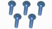 3RACING M3 x 12 AL7075 Button Head Hex Socket - Machine (5 Pcs) Light Blue - TS-BSM312AL/LB