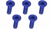 3RACING M3 x 10 AL7075 Flat Head Hex Socket - Machine (5 Pcs) Blue - TS-FSM310AL/BU