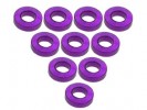 3RACING Aluminium M3 Flat Washer 1.5mm (10 Pcs) - Purple - 3RAC-WF315/PU