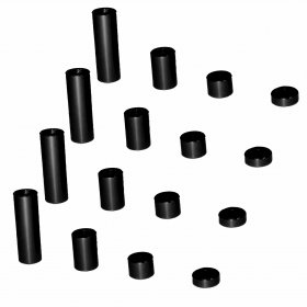 Tamiya Mini 4WD 2mm Spacer Set (black) - 3RACING M4WD-01/BK