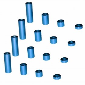 Tamiya Mini 4WD 2mm Spacer Set (light blue) - 3Racing M4WD-01/LB