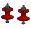 Tamiya Mini 4WD Double Aluminum Rollers ( 12-13mm )(Red) - 3RACING M4WD-34/RE