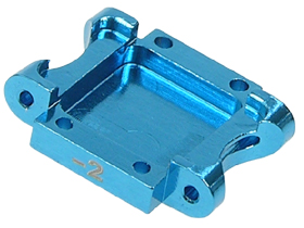 Team Losi MICRO-T Aluminium Rear Suspension Mount -2 Degree - Light Blue Color - 3RACING MI-12/2/LB