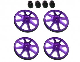 3RACING Setup Wheels (4 Pcs) - Ver. 2 -Purple - ST-001/V2/PU