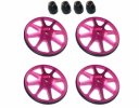 3RACING Setup Wheels (4 Pcs) - Ver. 2 - Pink - ST-001/V2/PK