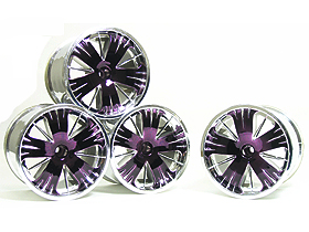Traxxas Revo HPI Savage 21 /HPI Savage 25 /Traxxas Revo Ton Wheel 40 Series - Wide Offset ( 2 Pairs ) - Purple Color - 3RACING RE-043/P4