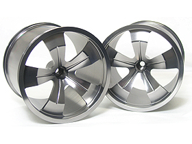 Traxxas Revo HPI Savage 21 /HPI Savage 25 /Traxxas Revo Aluminum 5 Spoke Wheel 40 Series - Wide Offset ( 1 Pairs ) - Titanium Color - 3RACING RE-059B/T2