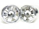 Traxxas Revo HPI Savage 21 /HPI Savage 25 /Traxxas Revo Ton Wheel 40 Series - Wide Offset ( 1 Pairs ) - Silver Color - 3RACING RE-043/S2