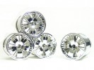 Traxxas Revo HPI Savage 21 /HPI Savage 25 /Traxxas Revo Ton Wheel 40 Series - Wide Offset ( 2 Pairs ) - Silver Color - 3RACING RE-043/S4