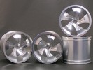 Traxxas Revo HPI Savage 21 /HPI Savage 25 /Traxxas Revo Aluminum Twister Wheel 40 Series - Wide Offset ( 2 Pairs ) - Silver Color - 3RACING RE-059A/S4
