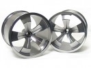 Traxxas Revo HPI Savage 21 /HPI Savage 25 /Traxxas Revo Aluminum 5 Spoke Wheel 40 Series - Wide Offset ( 1 Pairs ) - Titanium Color - 3RACING RE-059B/T2
